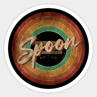 Spoon Vintage Circle Art Sticker